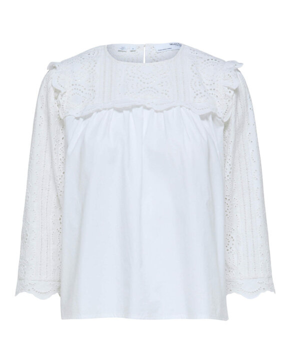 Selected Femme - SLFVIOLETTE 3/4 BRODERI TOP 