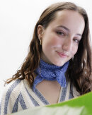 BLACK COLOUR - BCKITTY TRIANGLE SCARF