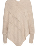 Cream - CRHHOLIDAY KNIT PONCHO - CREAM