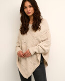 Cream - CRHHOLIDAY KNIT PONCHO - CREAM
