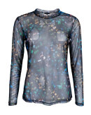 BLACK COLOUR - BCFLORENCE MESH BLOUSE 