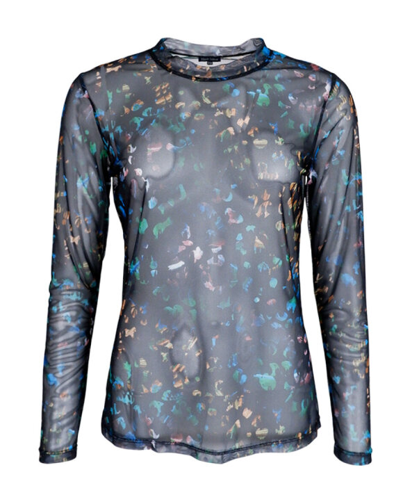 BLACK COLOUR - BCFLORENCE MESH BLOUSE 