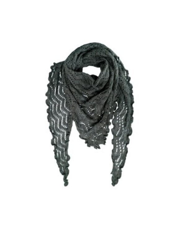 BLACK COLOUR - BCSIRI TRIANGLE KNITED SCARF 