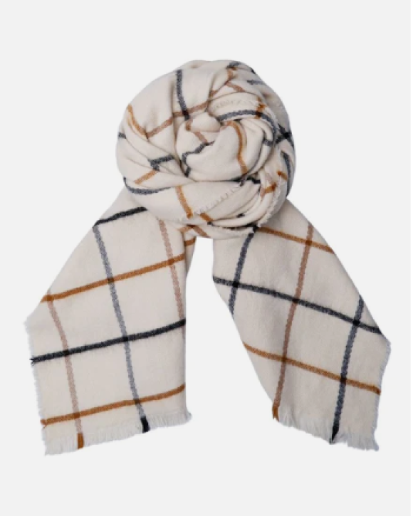 BLACK COLOUR - BCFRASER CHEQUERED SCARF