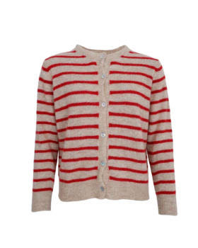 BCDELL STRIPED KNIT CARDIGAN 