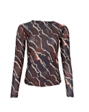 BLACK COLOUR - BCANNIE MESH BLOUSE