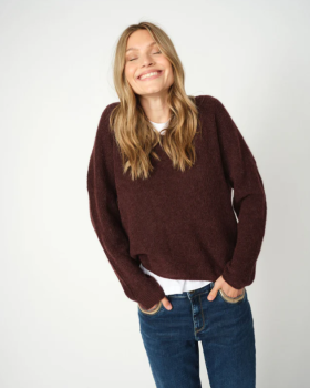MMTHORA V-NECK  KNIT - MOS MOSH