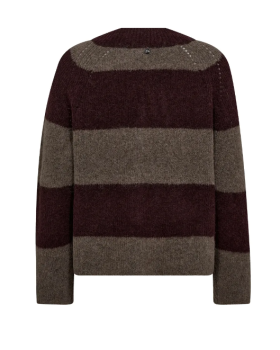MMTACI STRIPE LS-V-NECK KNIT - MOS MOSH