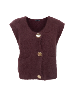 BCBJOERK KNITTED BUTTON VEST 