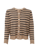 BLACK COLOUR - BCDELL STRIPED KNIT CARDIGAN 