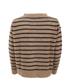 BLACK COLOUR - BCDELL STRIPED KNIT CARDIGAN 