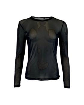 BCANNIE MESH BLOUSE - BLACK COLOUR