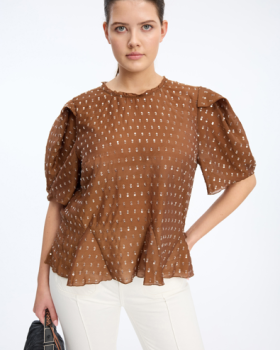 BROWN BLUSE - MUNTHE