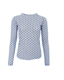 BLACK COLOUR - BCJENNIE DOTTED MESH BLOUSE 