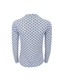 BLACK COLOUR - BCJENNIE DOTTED MESH BLOUSE 