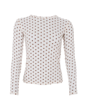 BLACK COLOUR - BCJENNIE DOTTED MESH BLOUSE BLACK COLOUR - BCJENNIE DOTTED MESH BLOUSE