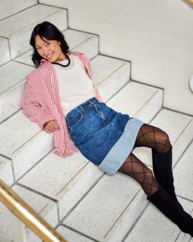 BCIZZY DENIM SKIRT - BLACK COLOUR