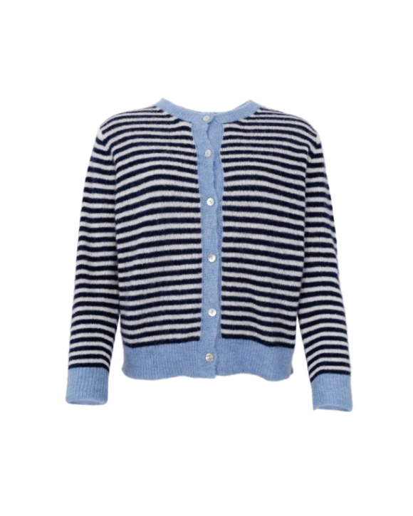 BLACK COLOUR - BCDELL STRIPED KNIT CARDIGAN 