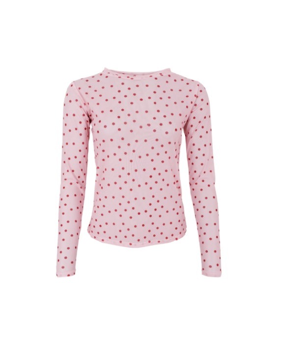 BLACK COLOUR - BCANNIE MESH BLOUSE - BLACK COLOUR