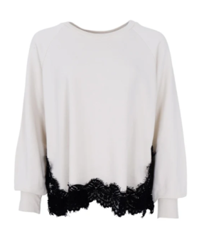 BCEVY LACE SWEATSHIRT - BLACK COLOUR