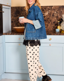 BLACK COLOUR - BCELLIE BARREL PANT - BLACK COLOUR