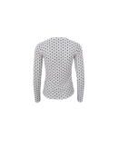 BLACK COLOUR - BCJENNIE DOTTED MESH BLOUSE 