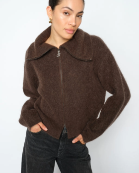 HULDA KNIT ZIP CARDIGAN - MOS MOSH