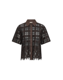 MOS MOSH - Bluse lia checko ss lace - MOS MOSH