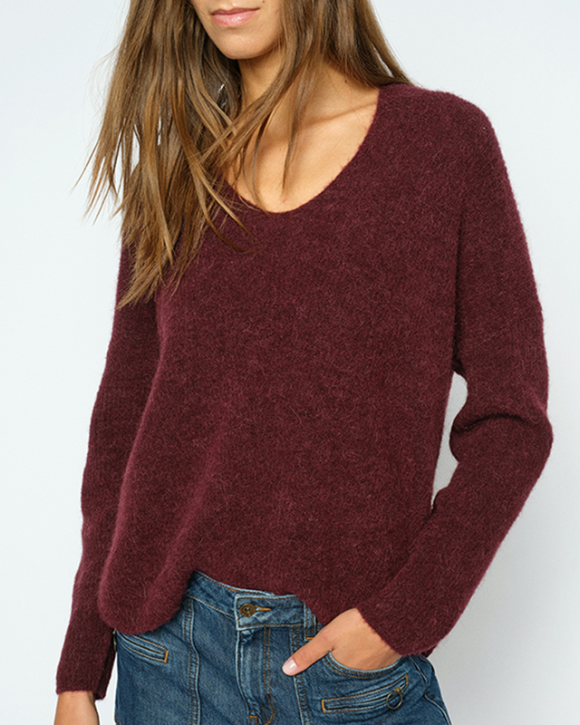MOS MOSH - MMTHORA V-NECK KNIT - MOS MOSH MOS MOSH - MMTHORA V-NECK KNIT - MOS MOSH