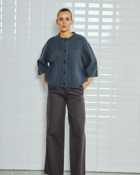 WBLVIVIANNA HS SLEEVE CARDIGAN - WITHBLACK