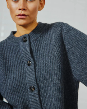 WBLVIVIANNA HS SLEEVE CARDIGAN - WITHBLACK
