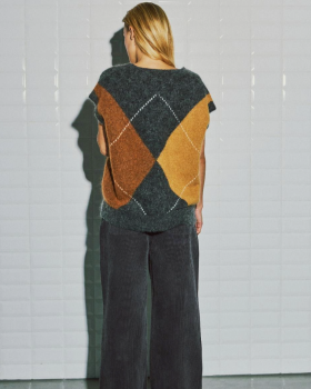 WBLVENUS HARLEKIN WAISTCOAT - WITHBLACK