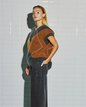 WBLVENUS HARLEKIN WAISTCOAT - WITHBLACK