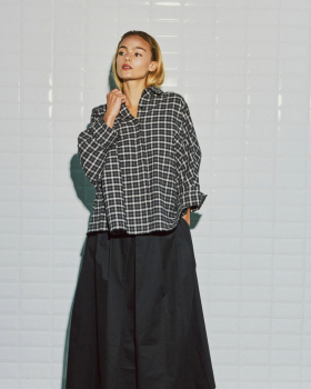 WBLMADISON CHECK BAT SHIRT - WITHBLACK