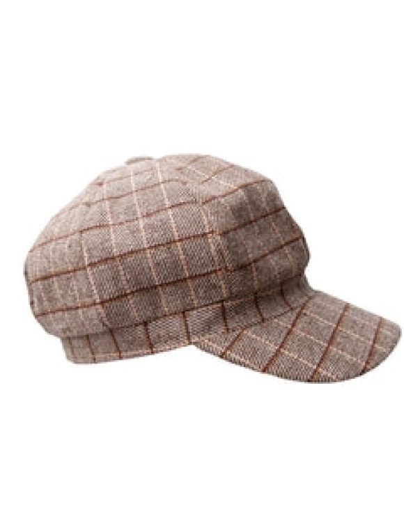 BLACK COLOUR - BCROSINA CHECKED CAP - BLACK COLOUR