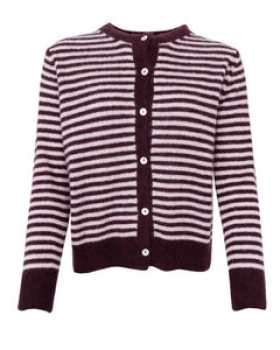 BCDELL STRIPED KNIT CARDIGAN - BLACK COLOUR