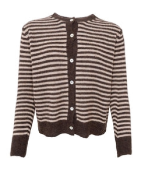 BCDELL STRIPED KNIT CARDIGAN - BLACK COLOUR