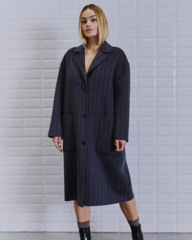 FRAKKE CELINE WOOL - WITHBLACK FRAKKE CELINE WOOL - WITHBLACK