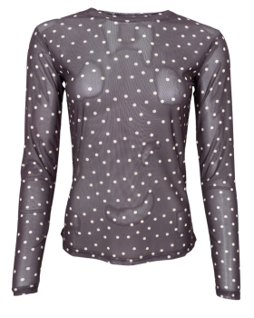 BCANNIE MESH BLOUSE - BLACK COLOUR