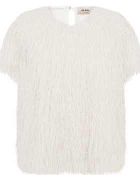 Bluse brim oss faux fur tee - Mos Mosh